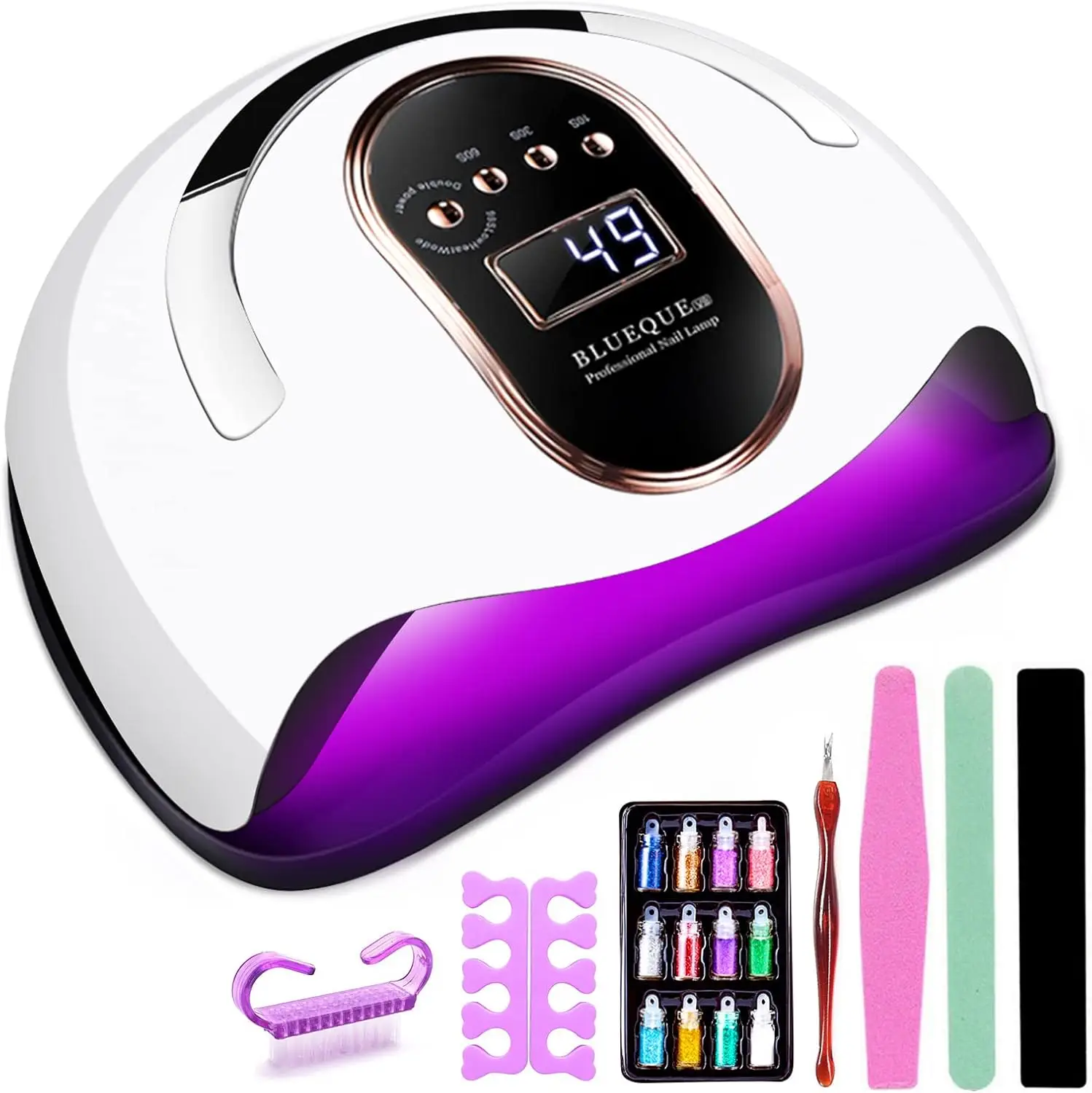 Lampara LED Uñas,Lámpara Secador de Uñas,72W Lámpara LED UV Uña MARCA BLUEQUE-120w